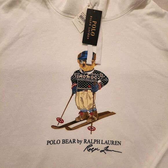 Ralph Lauren Ski Polo Bear Fleece Hoodie Men XXL Fair Isle Sweater Christmas - Picture 2 of 8